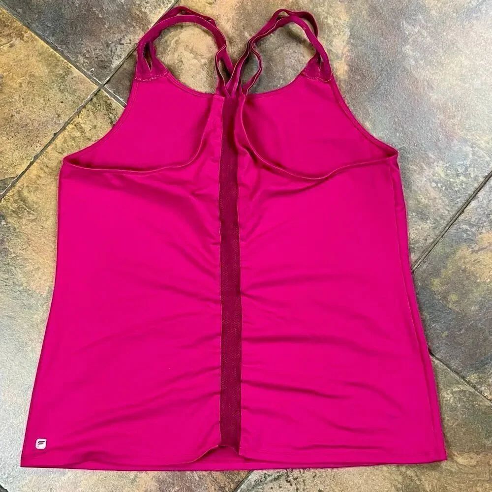 Fabletics Women's Peyton Raspberry Pink Athletic Tank Top - Picture 3 of 7